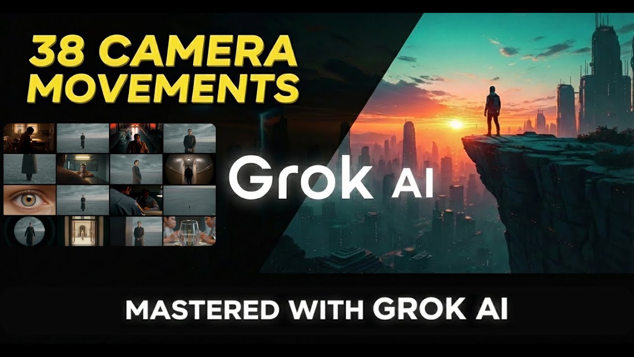 Grok AI 电影摄影大师班 🚀 38 个电影镜头运动提示