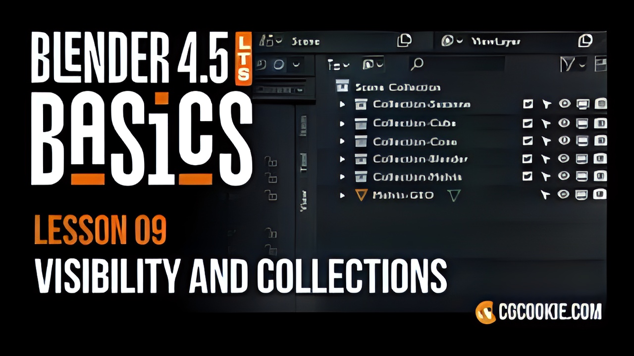 Blender 中的可见性和集合 - BLENDER 4.5 基础知识 - Origin CG - Blender教程与3D建模社区