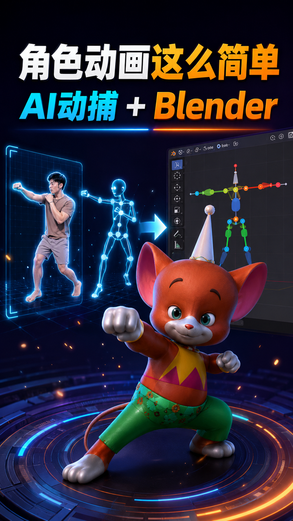 Blender原来角色动画这么简单伙伴们感觉去薅