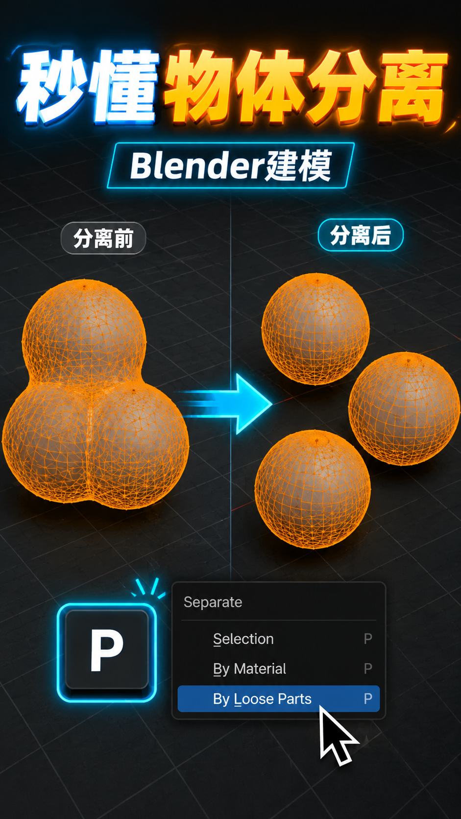Blender秒懂物体分离