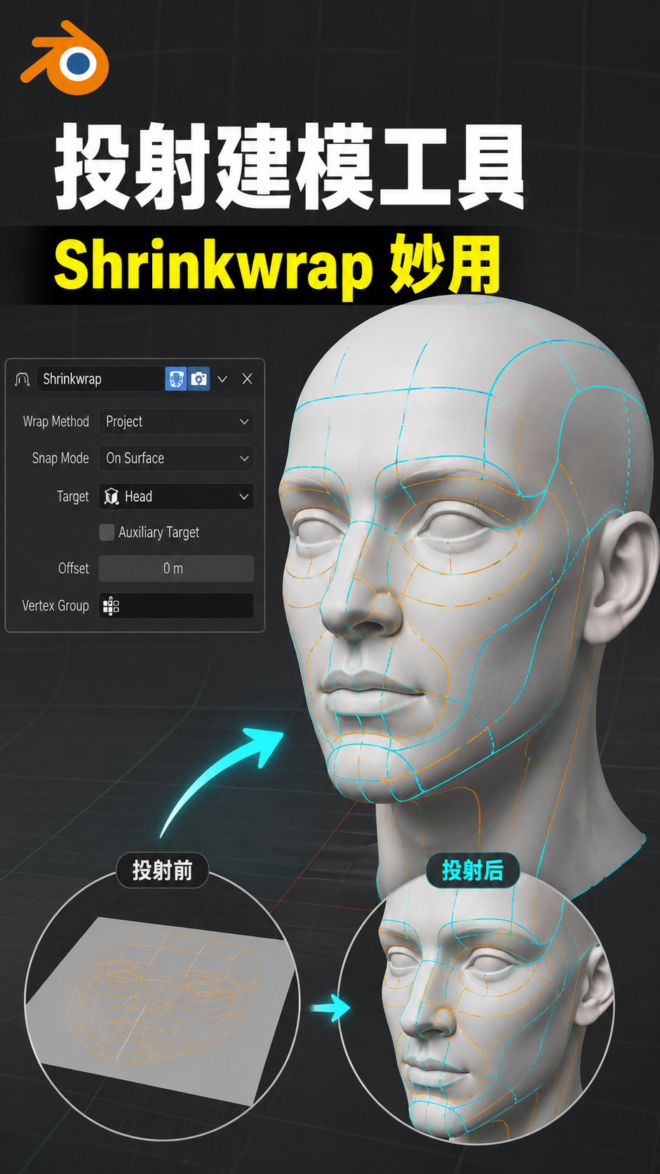 Blender好用的投射建模工具