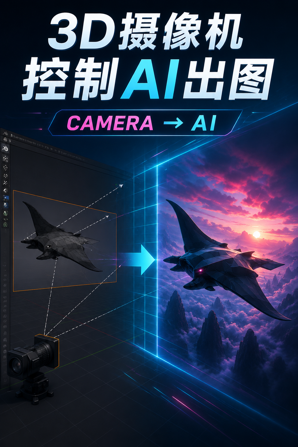 如何用3d摄像机精准控制ai出图新的一些尝试aigc