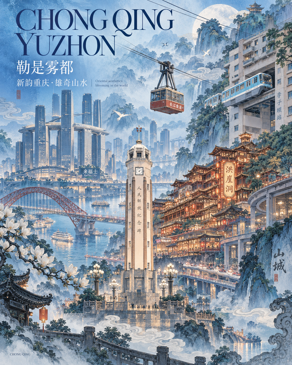 巴渝叠境，雾起江城