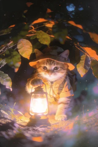 暗夜低光氛围感猫