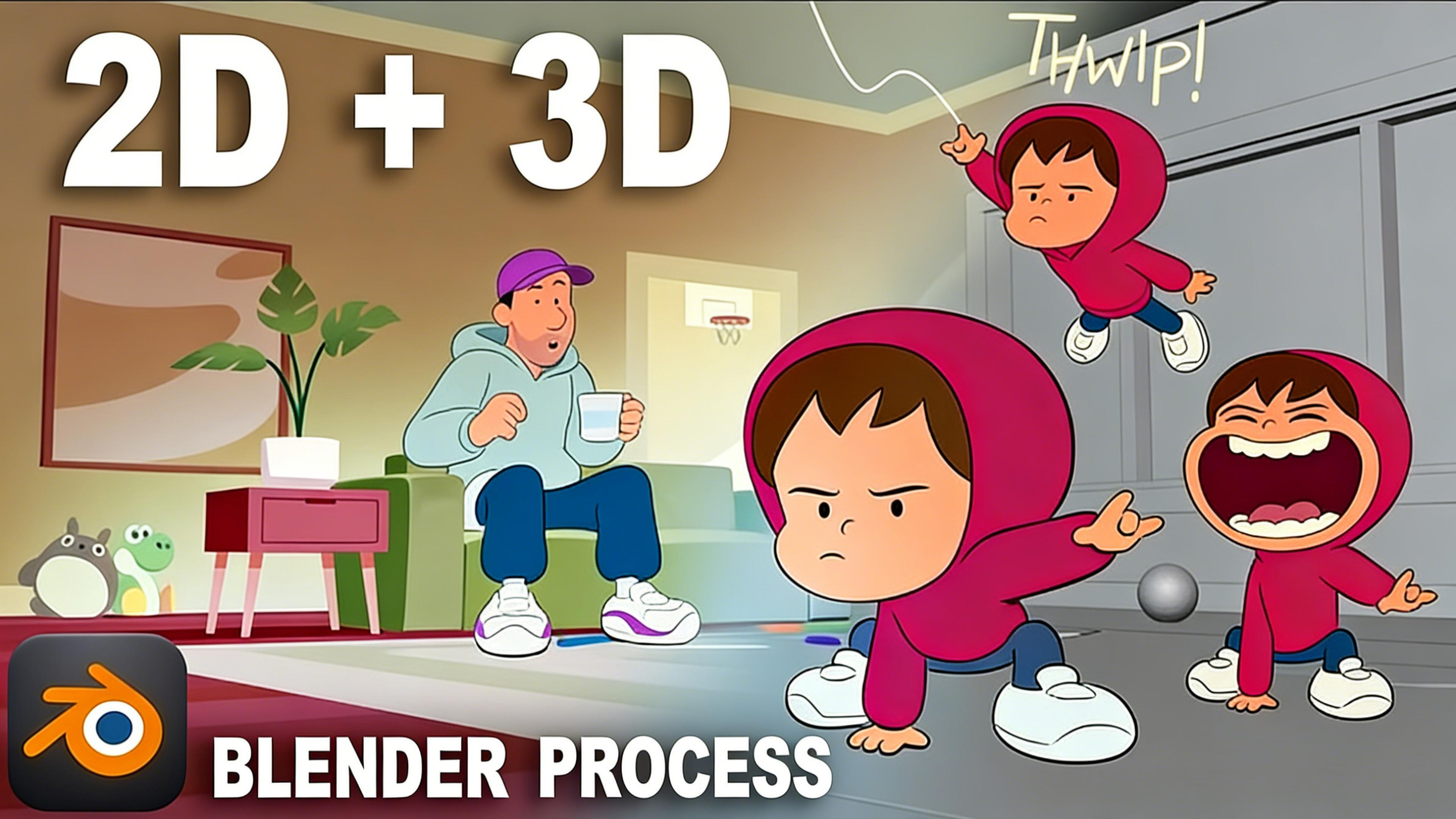 我的二维三维 Blender 动画工作流程（概览）