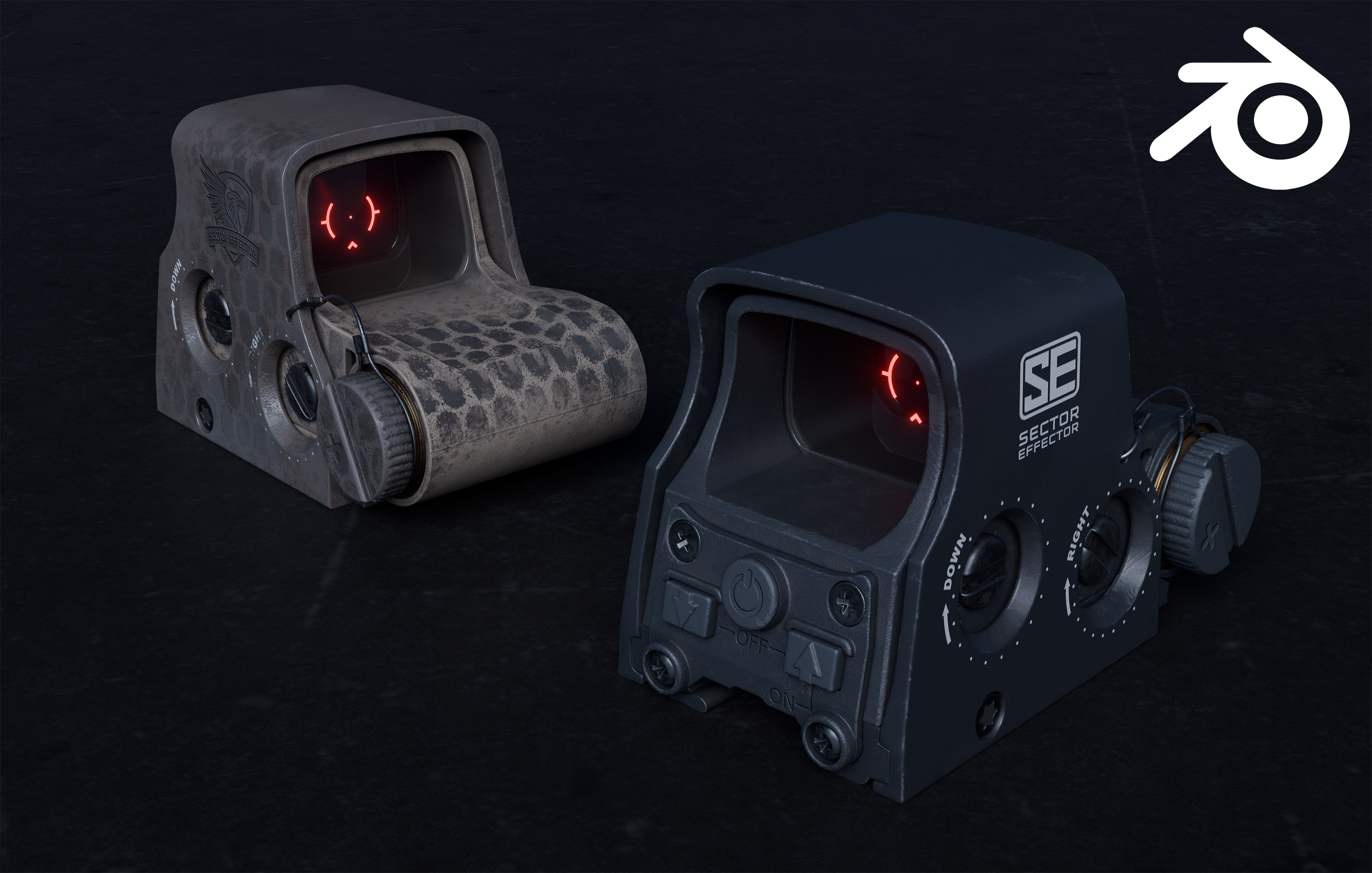Blender全息瞄准镜全流程