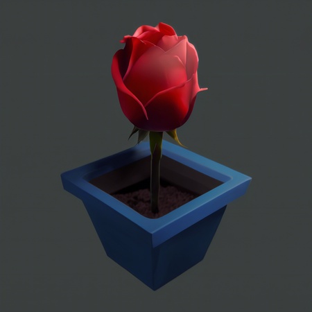 Blender + AI Rose建模与渲染